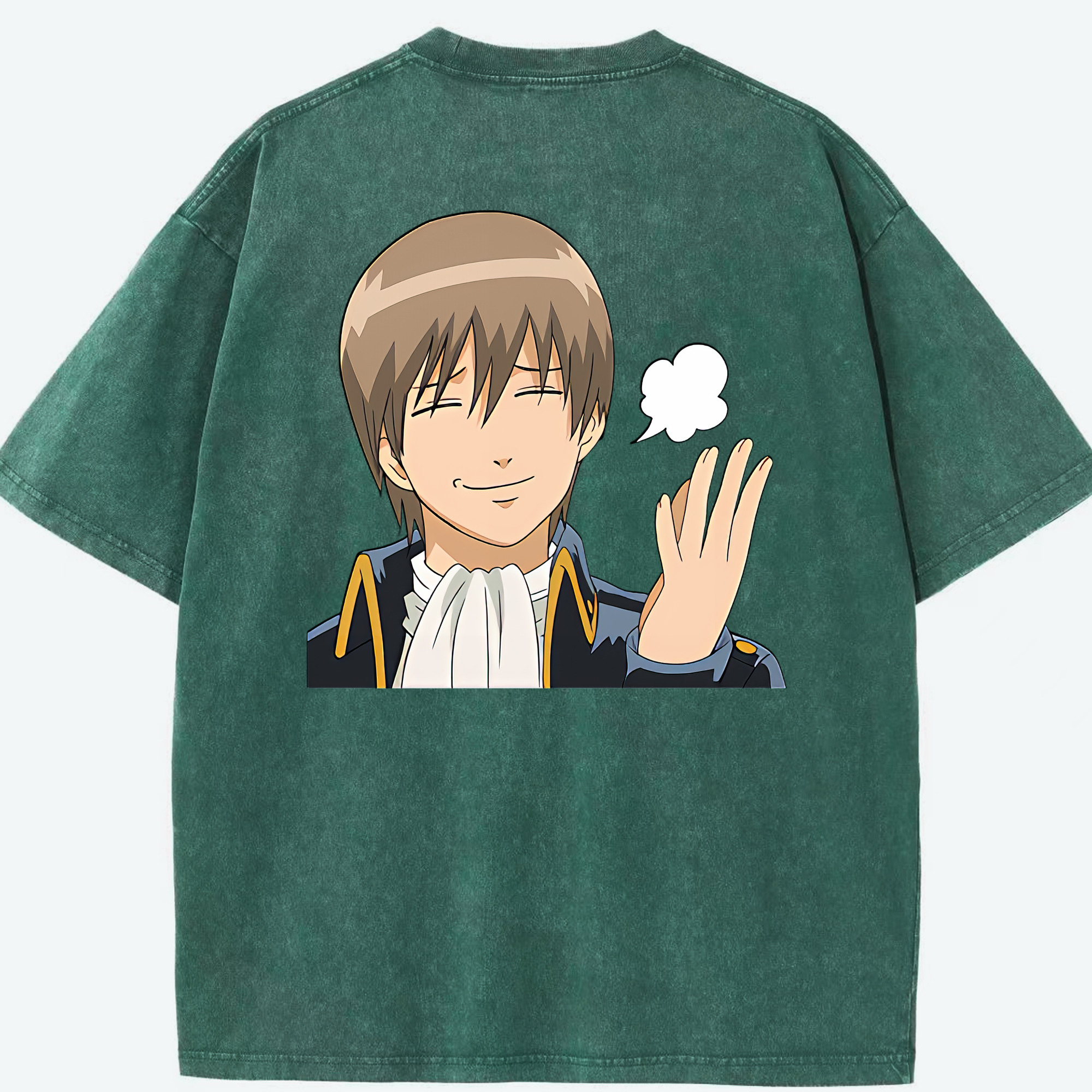（画像用） ぎんたま 坂田銀時（さかたぎんとき） 神楽 志村新八（しむら しんぱち） GINTAMA Sakata Gintoki Kagura Shimura Shinpachi 綿100% ヴィンテージ風 半袖Tシャツ（背面プリント）